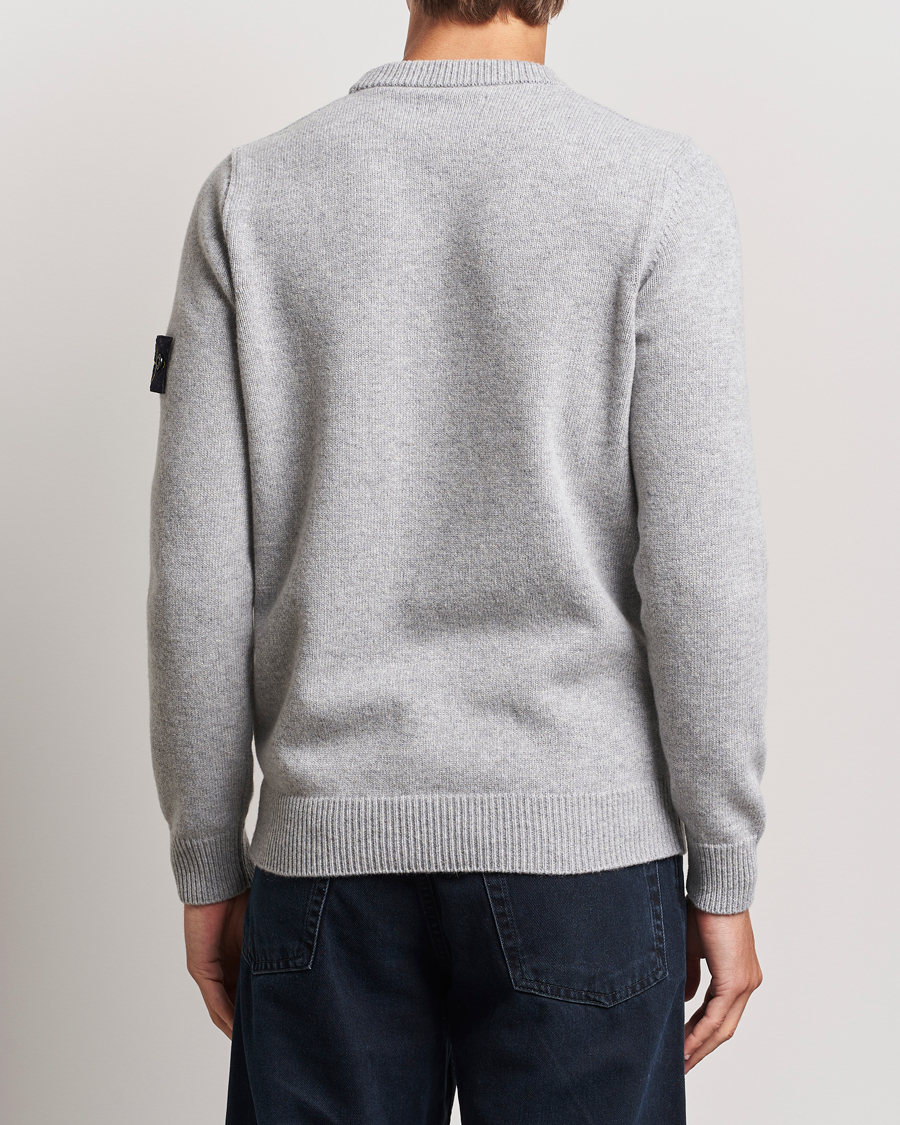 Uomini | Maglieria | Stone Island | Knitted Lambwool Sweater Melange Grey