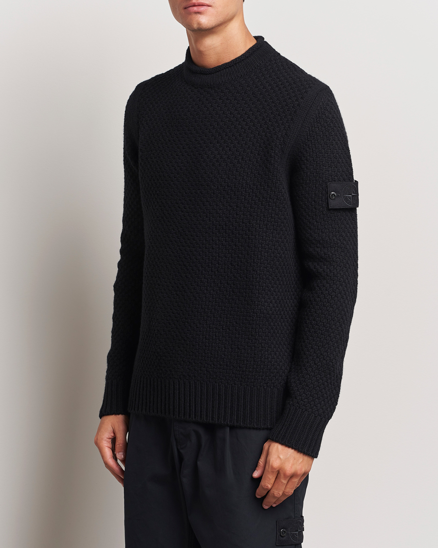 Uomini |  | Stone Island | Ghost Knitted Geelong Mock Neck Black