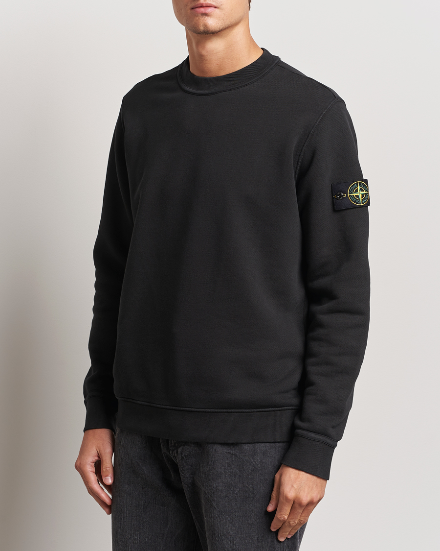 Uomini |  | Stone Island | Old Dyed Cotton Sweatshirt Black