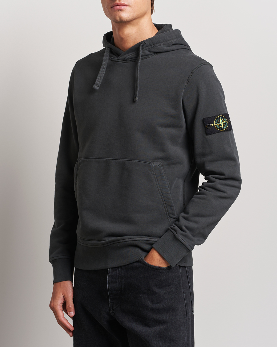 Uomini | Felpe con cappuccio | Stone Island | Garment Dyed Fleece Hood Lead Grey