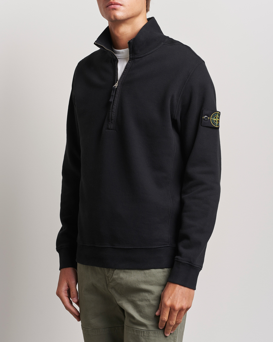 Uomini | Half-zip | Stone Island | Garment Dyed Fleece Half Zip Black