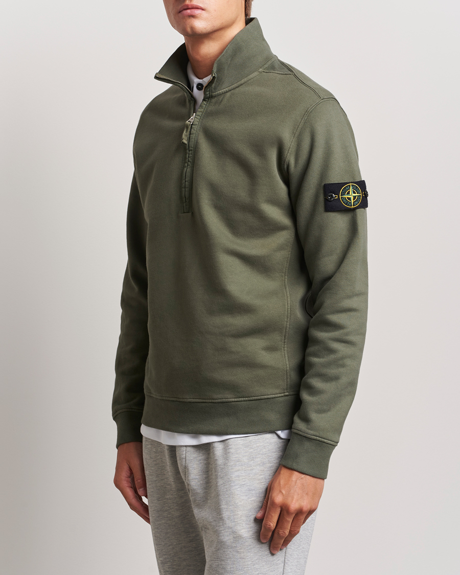 Uomini | Abbigliamento | Stone Island | Garment Dyed Fleece Half Zip Musk