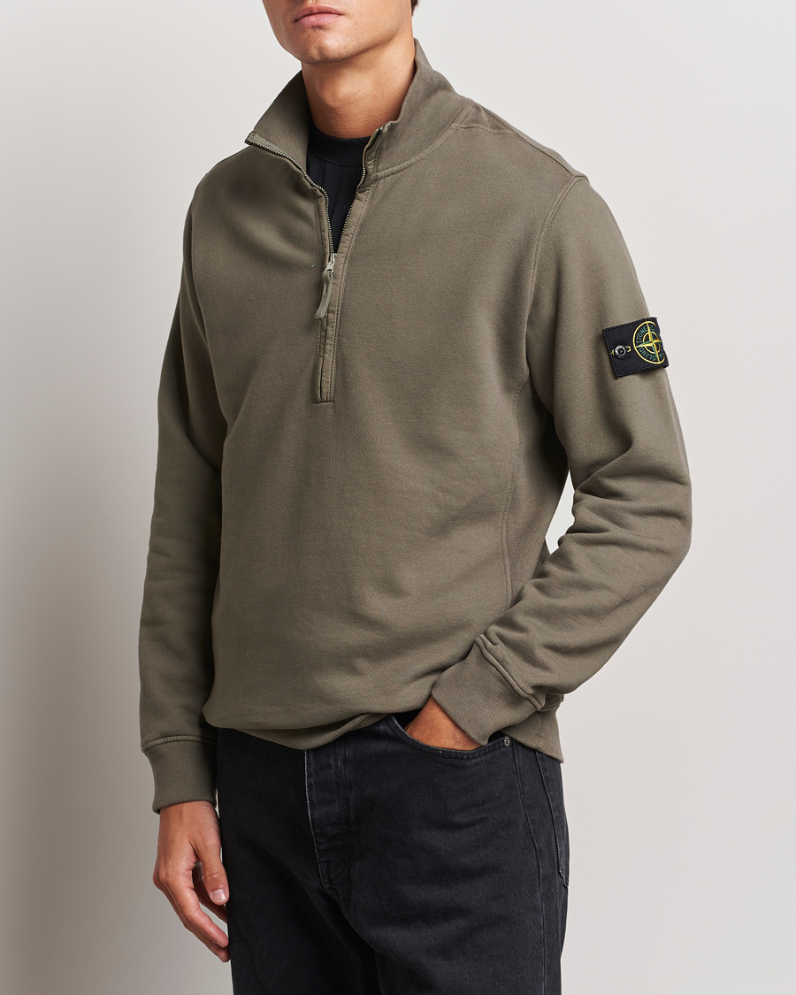 Uomini | Half-zip | Stone Island | Garment Dyed Fleece Half Zip Walnut