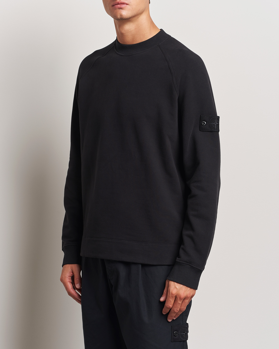 Uomini |  | Stone Island | Ghost Organic Cotton Fleece Sweatshirt Black