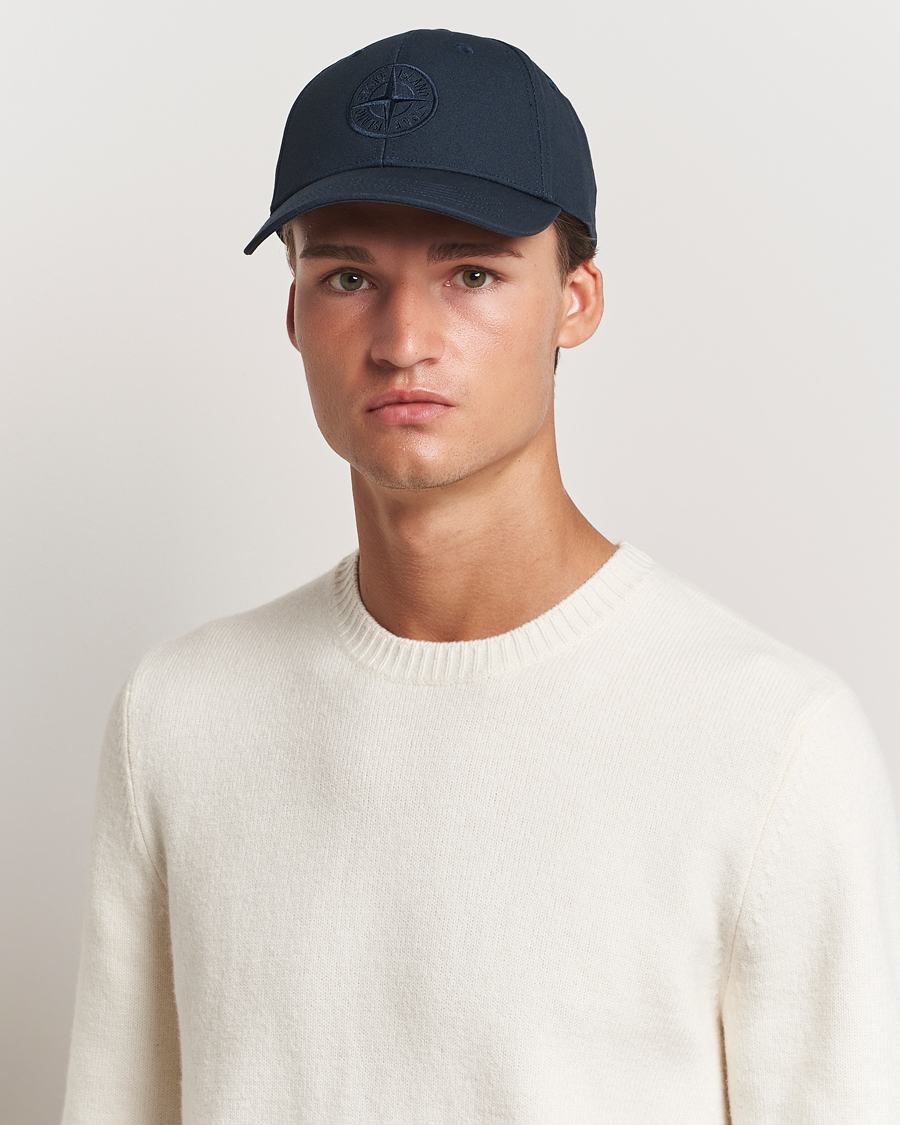 Uomini | Accessori | Stone Island | Cotton Rep Logo Cap Navy Blue