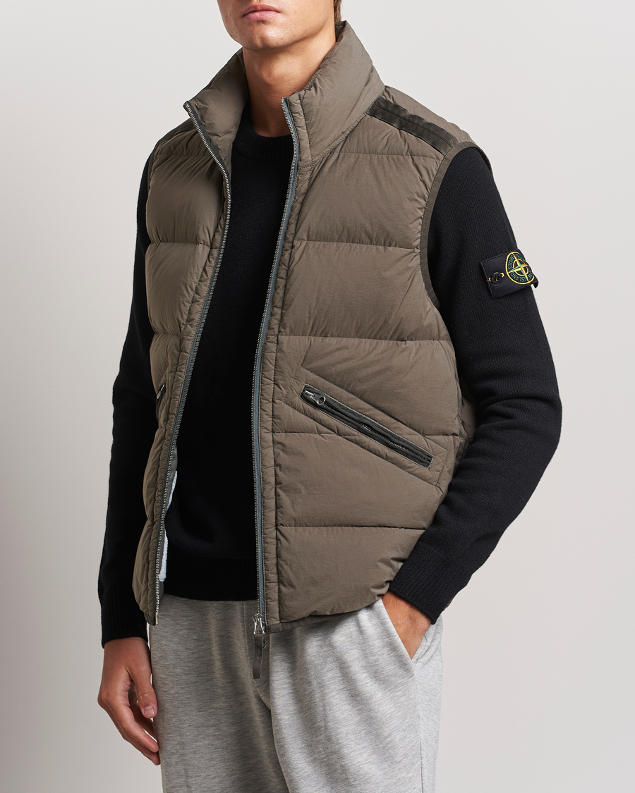 Uomini | Gilet | Stone Island | Nylon Down-TC Vest Walnut