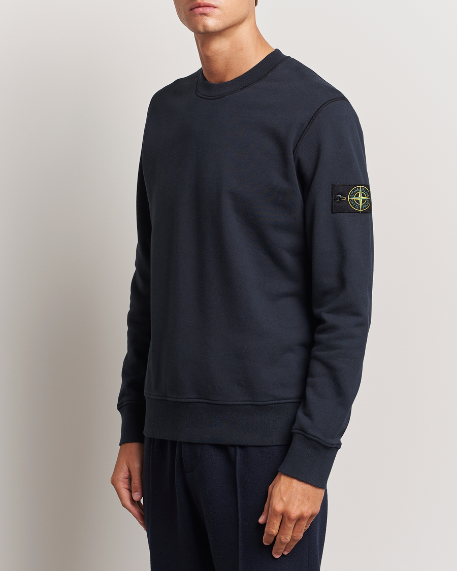 Uomini | Stone Island | Stone Island | Garment Dyed Fleece Sweatshirt Navy Blue