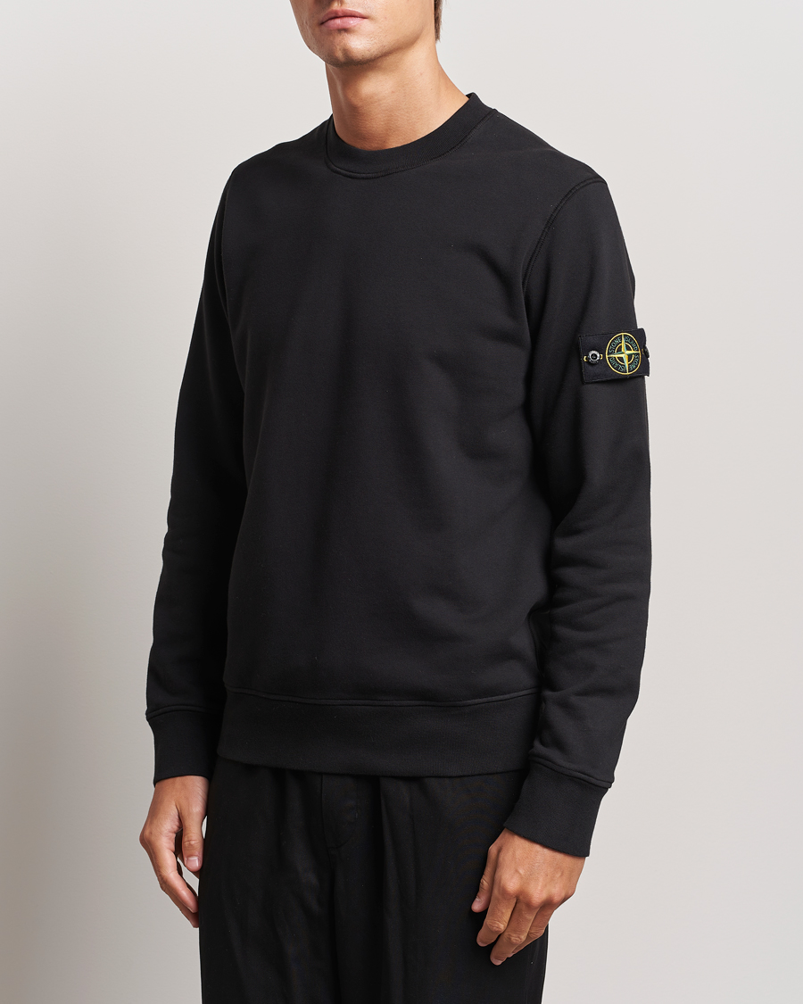 Uomini | Stone Island | Stone Island | Garment Dyed Fleece Sweatshirt Black