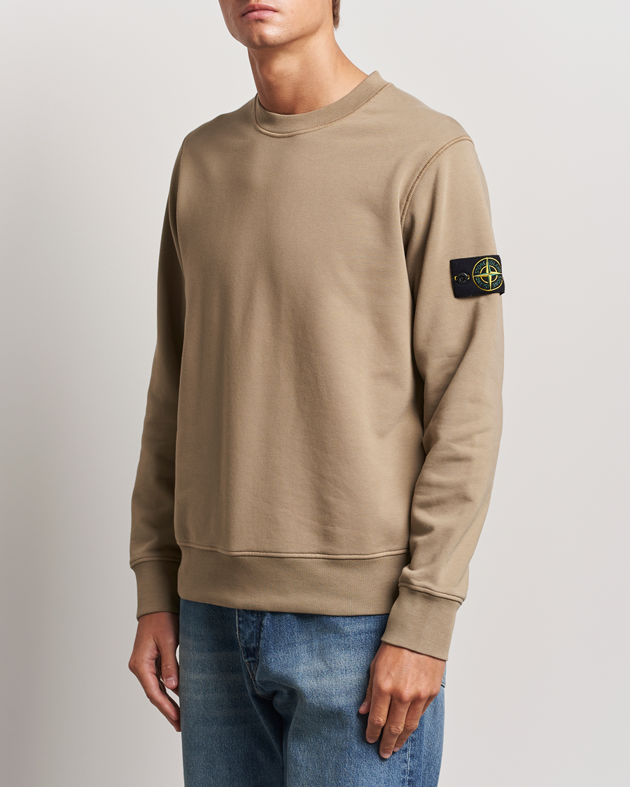 Uomini | Stone Island | Stone Island | Garment Dyed Fleece Sweatshirt Biscuit