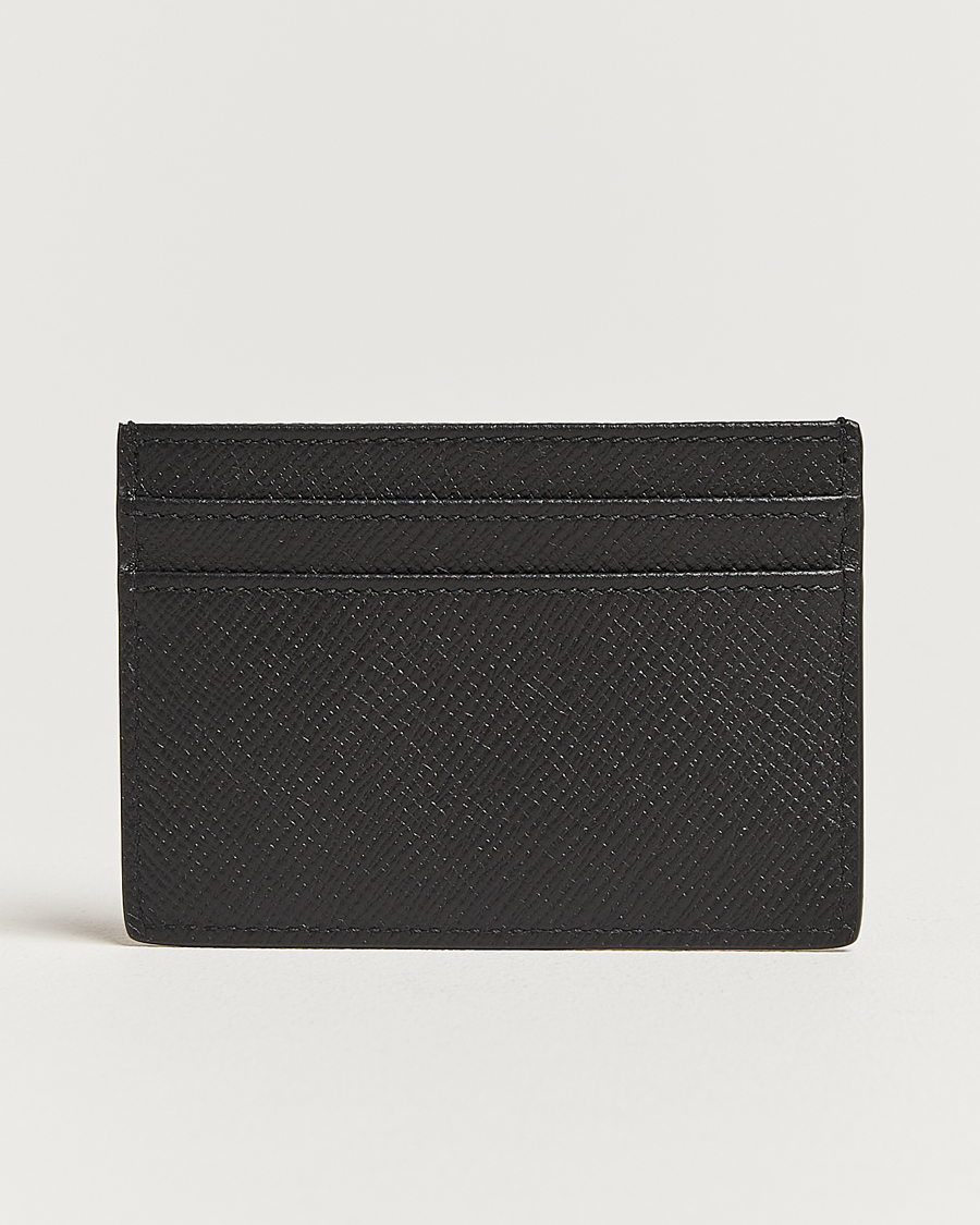 Uomini |  | Smythson | Panama Flat Cardholder  Black