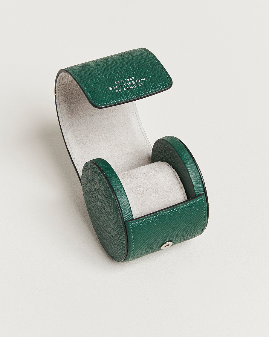 Uomini |  | Smythson | Panama Single Watch Roll Forrest Green