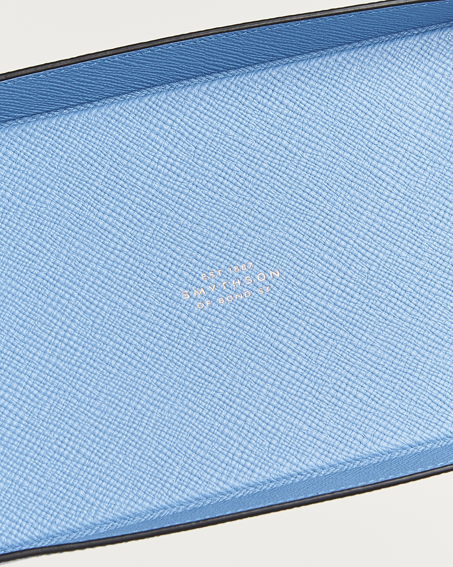 Uomini | Casa | Smythson | Panama Leather Trinket Tray Blue Nile