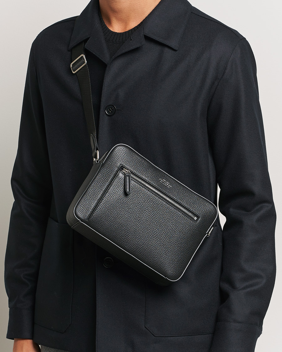 Uomini | Borse a tracolla | Smythson | Ludlow Zip Crossbody Bag Black