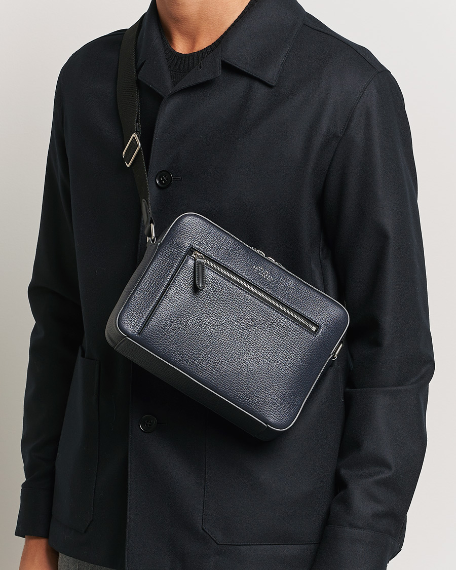 Uomini | Smythson | Smythson | Ludlow Zip Crossbody Bag Navy