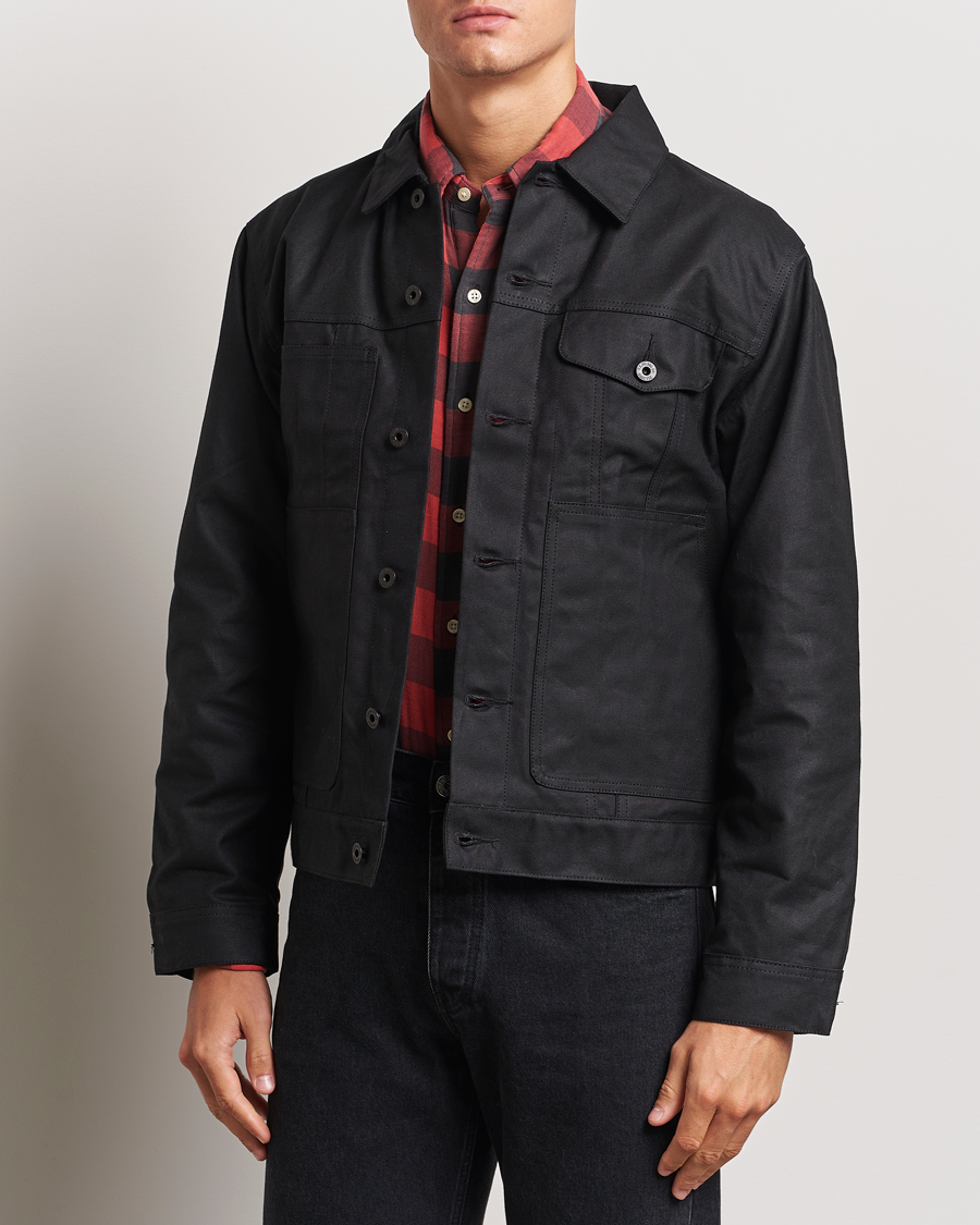 Uomini | Giacche da esterno | Filson | Short Lined Tin Cloth Cruiser Black