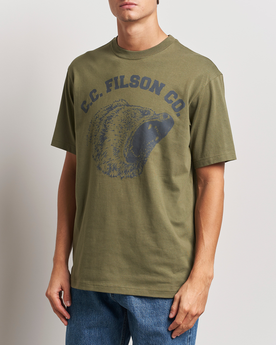 Uomini |  | Filson | Printed Cotton T-Shirt Ivy Green