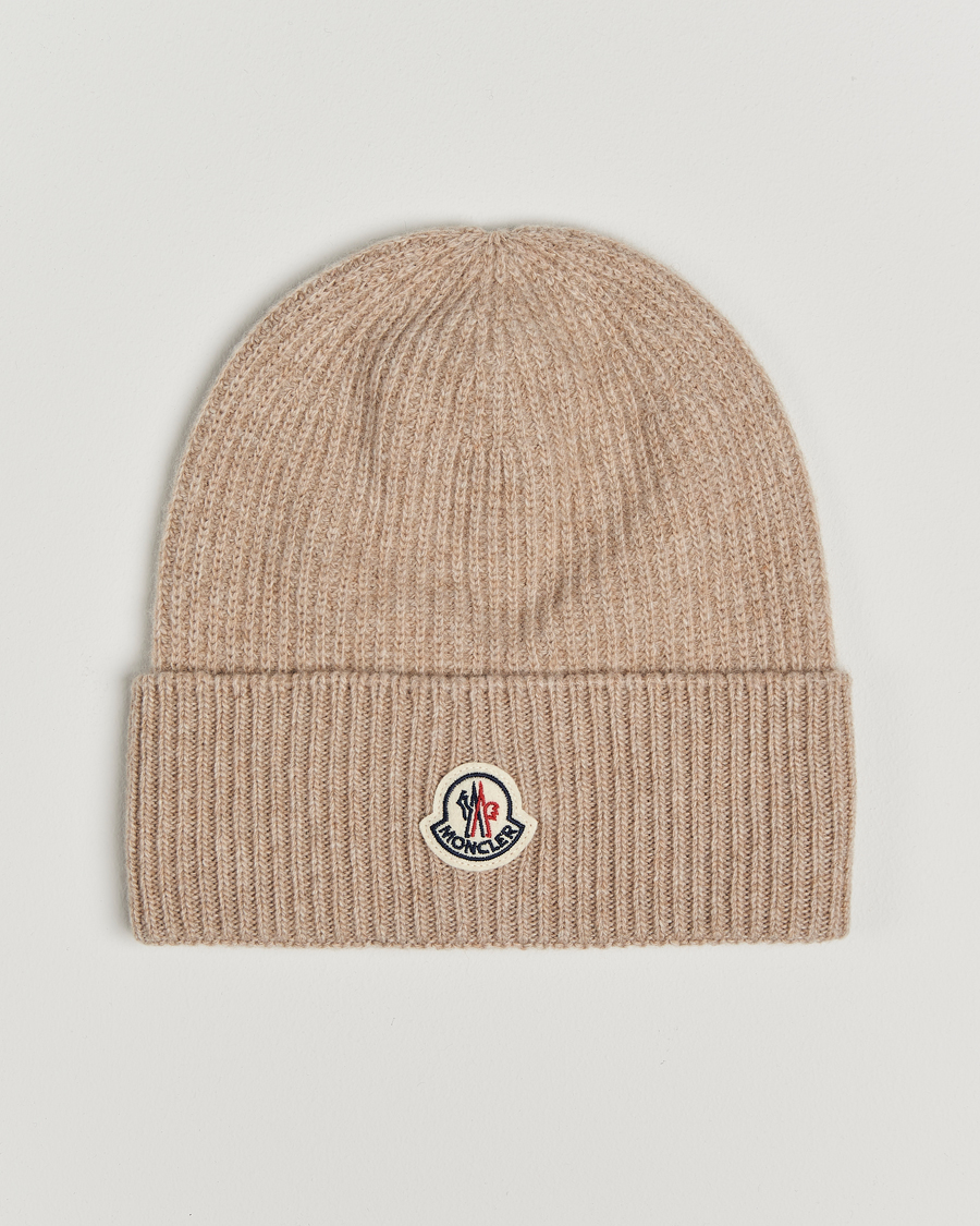 Uomini | Moncler Cashmere Beanie Beige | Moncler | Cashmere Beanie Beige