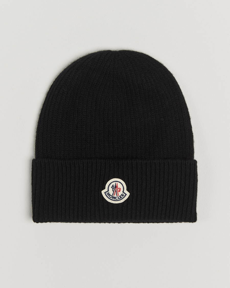 Uomini | Moncler Cashmere Beanie Black | Moncler | Cashmere Beanie Black