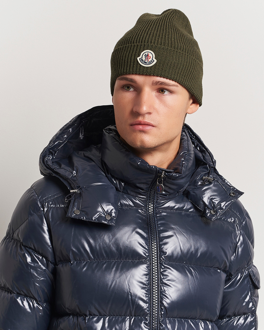 Uomini |  | Moncler | Rib Wool Beanie Military