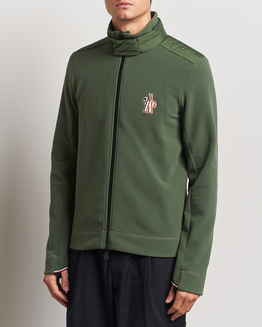 Uomini | Moncler | Moncler Grenoble | Fleece Half Zip  Dark Olive