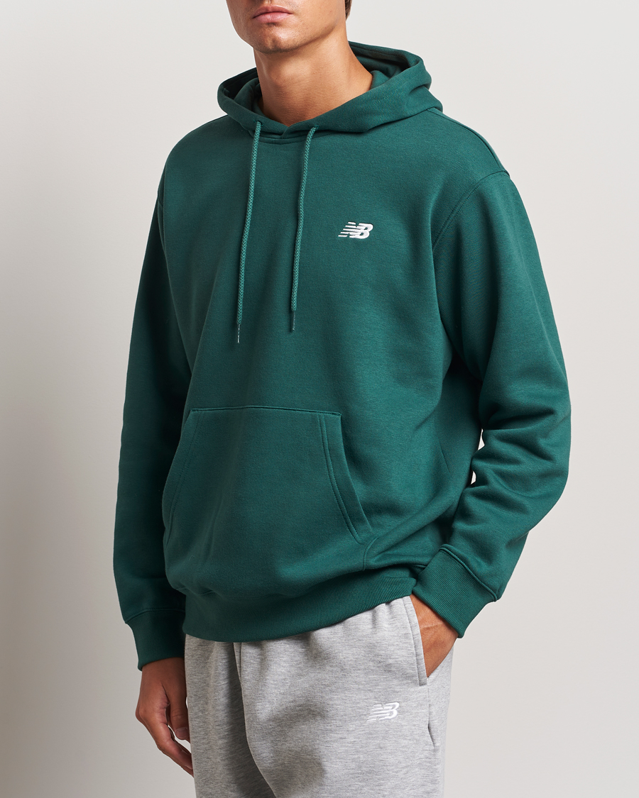 Uomini | Felpe con cappuccio | New Balance | Essentials Fleece Hoodie Nightwatch Green