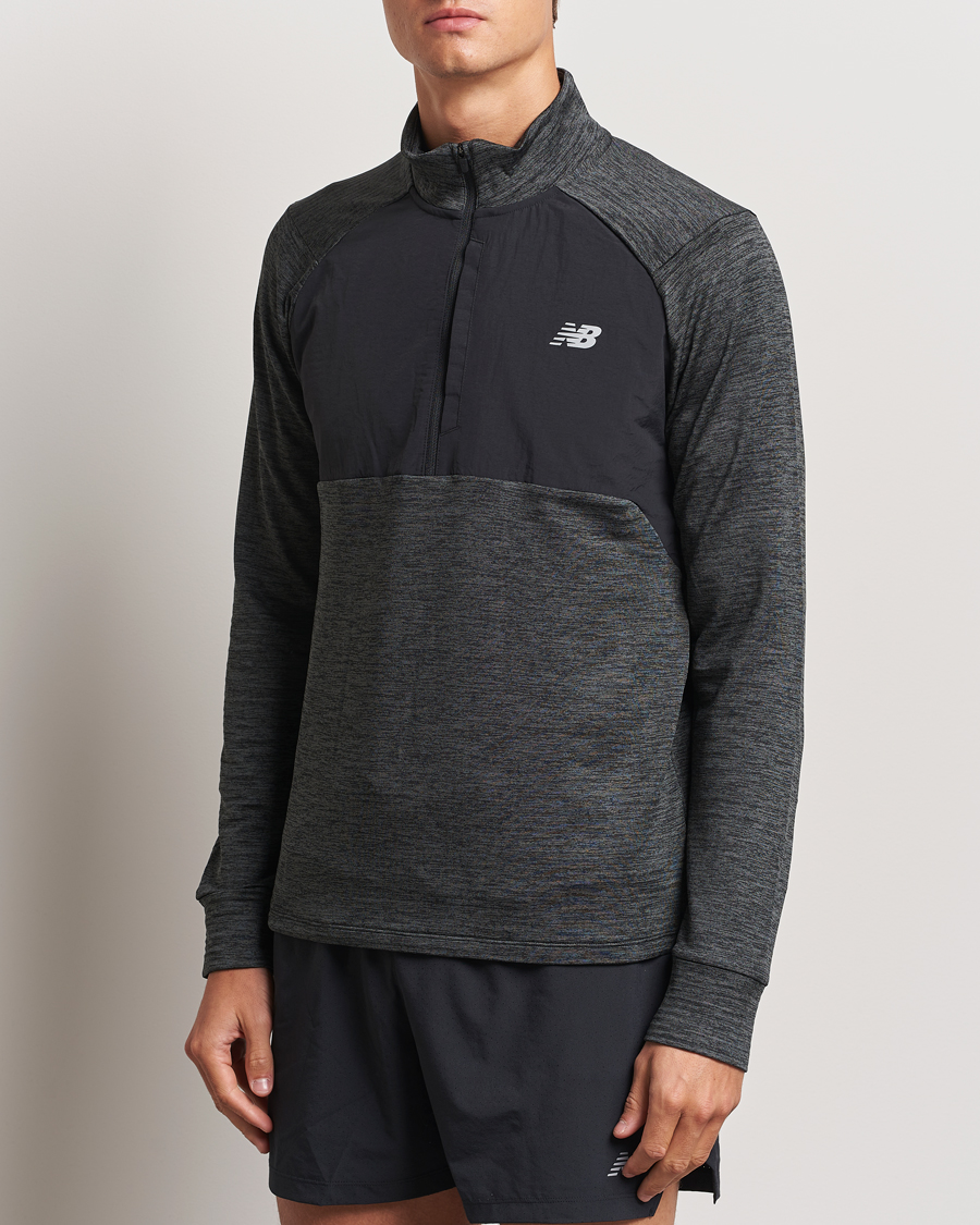 Uomini | Abbigliamento | New Balance Running | Heat Grid Half Zip Black