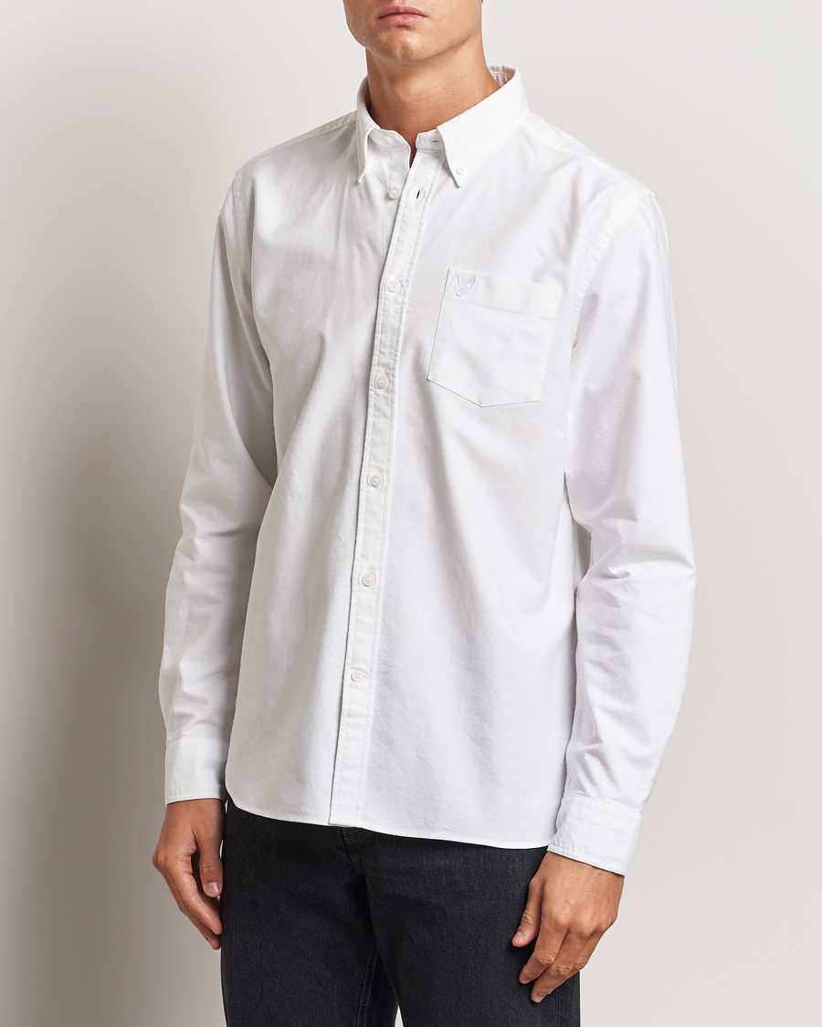 Uomini | Abbigliamento | Lyle & Scott | Tonal Eagle Plain Oxford Shirt White