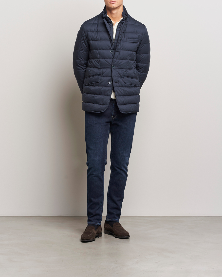 Uomini | Giacche | Herno | Nylon Down Blazer Navy