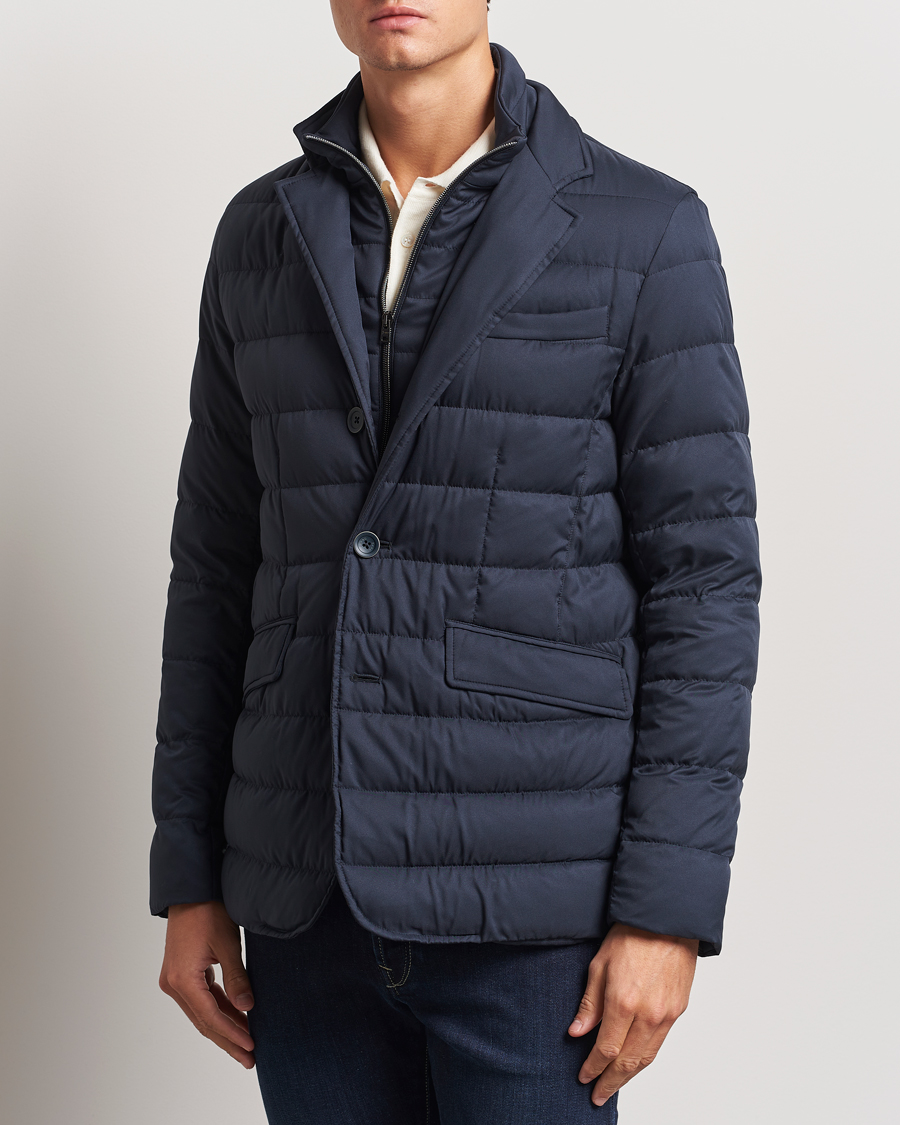 Uomini | Giacche | Herno | Nylon Down Blazer Navy
