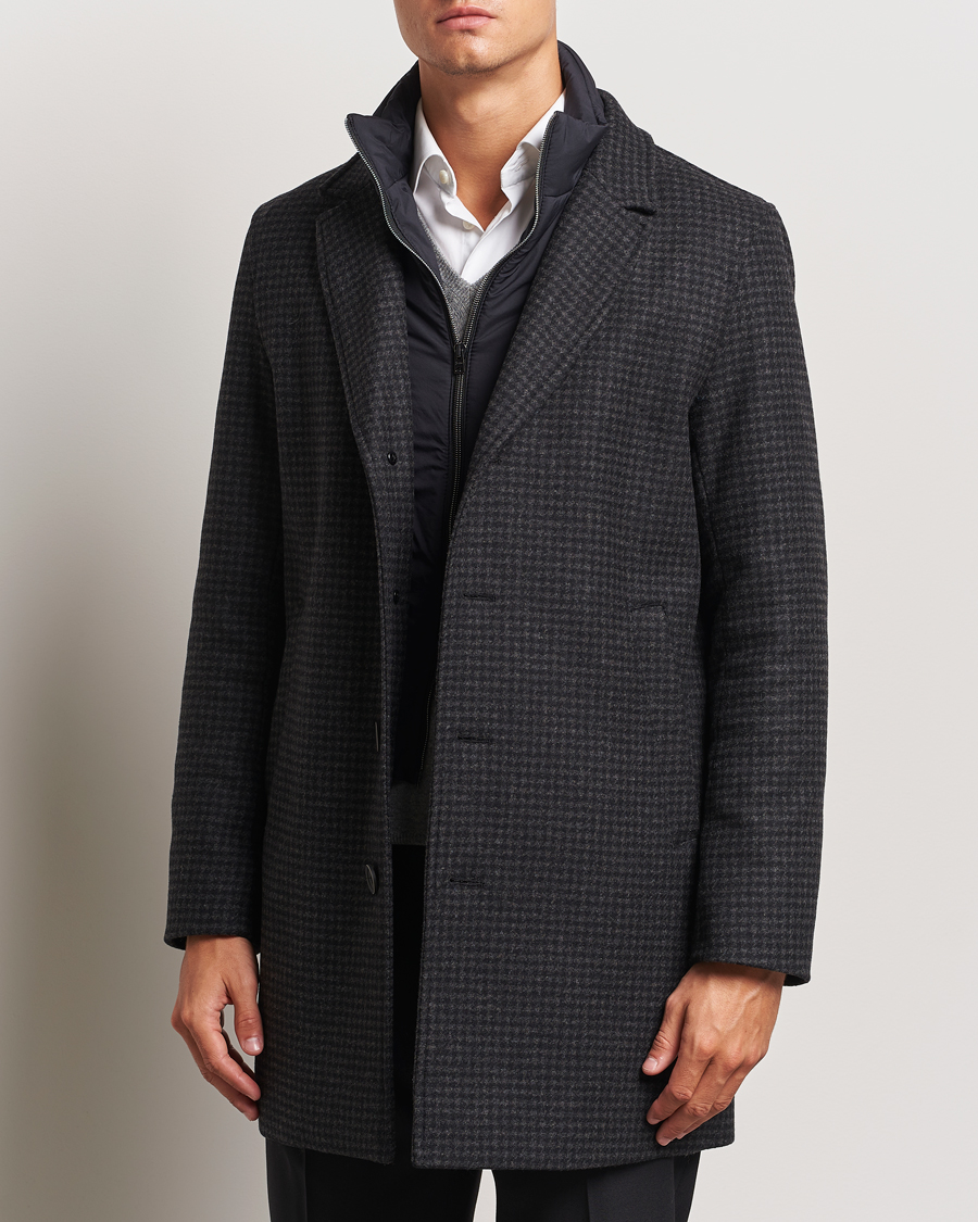 Uomini |  | Herno | Wool Zip Coat Charcoal