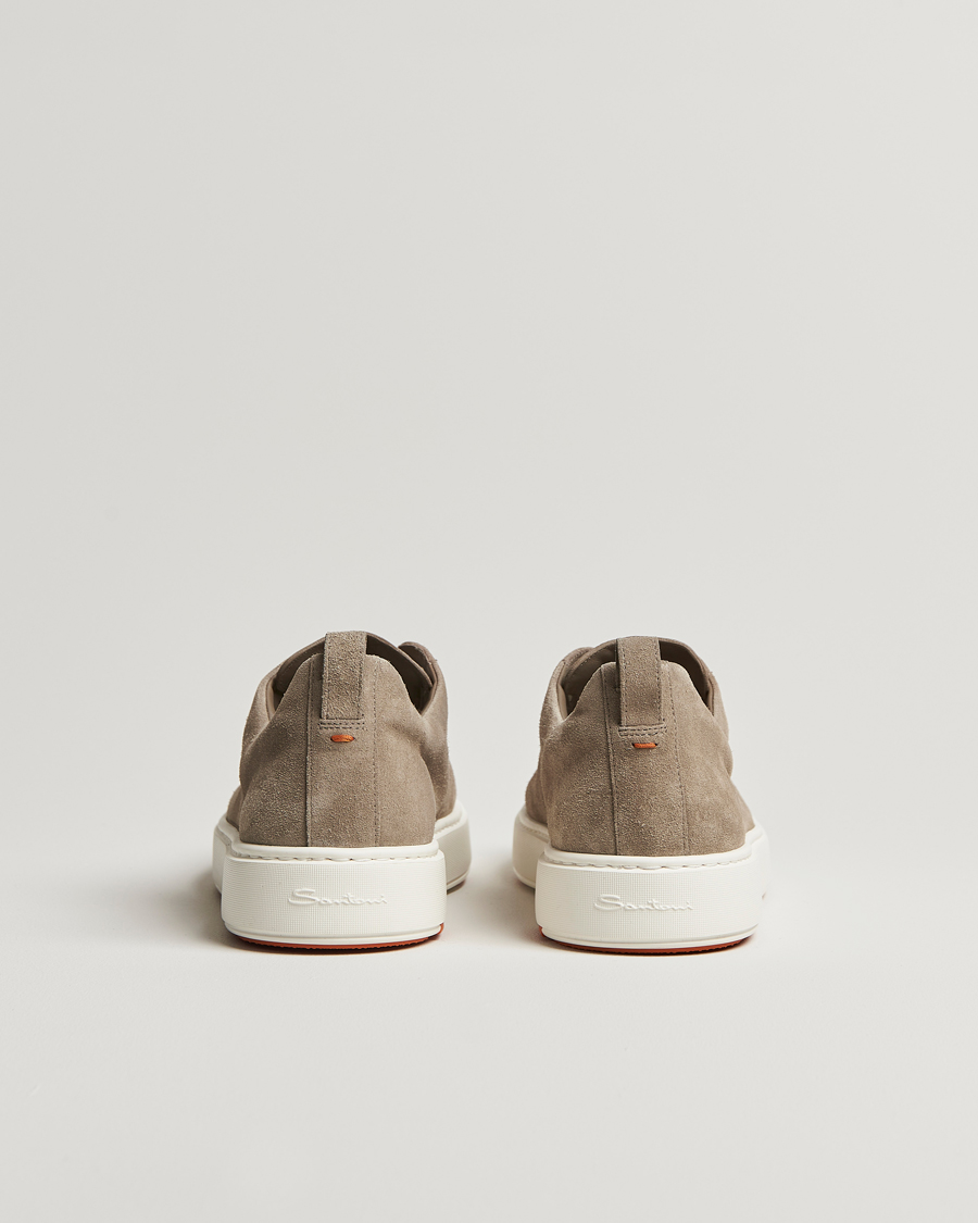Uomini | Santoni Cleanic No Lace Sneaker Taupe Suede | Santoni | Cleanic No Lace Sneaker Taupe Suede
