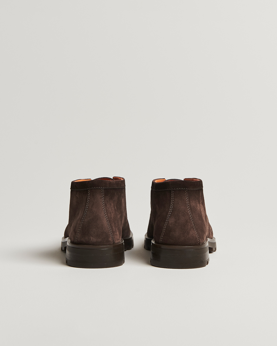 Uomini | Santoni Winter Chukka Boot Dark Brown Suede | Santoni | Winter Chukka Boot Dark Brown Suede