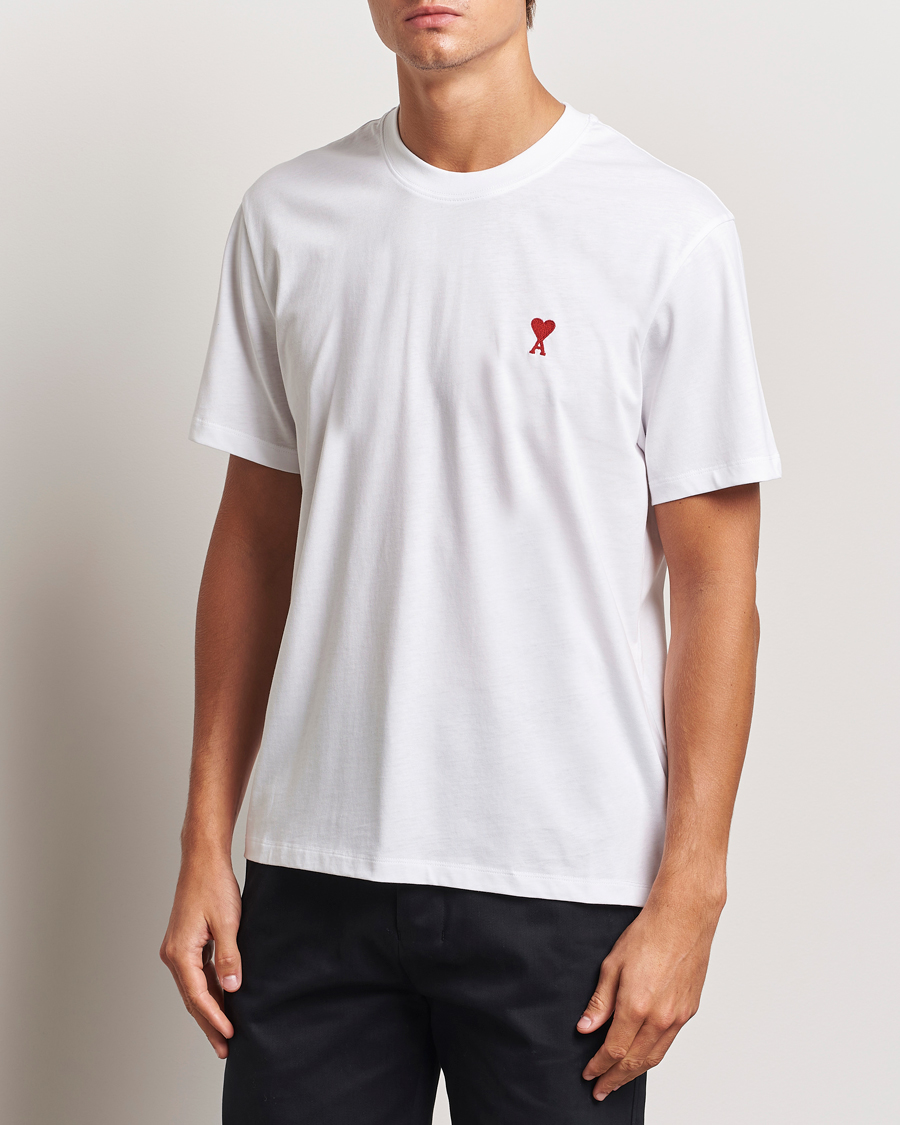 Uomini |  | AMI | Heart Logo T-Shirt White