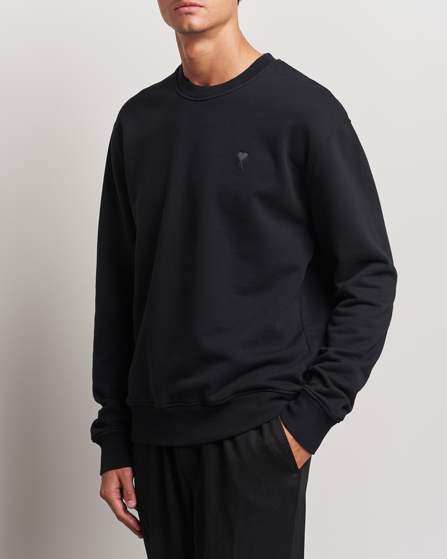 Uomini | Contemporary Creators | AMI | Tonal Heart Logo Sweatshirt Black