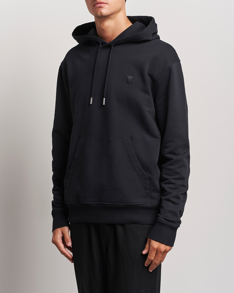 Uomini | Contemporary Creators | AMI | Tonal Heart Logo Hoodie Black