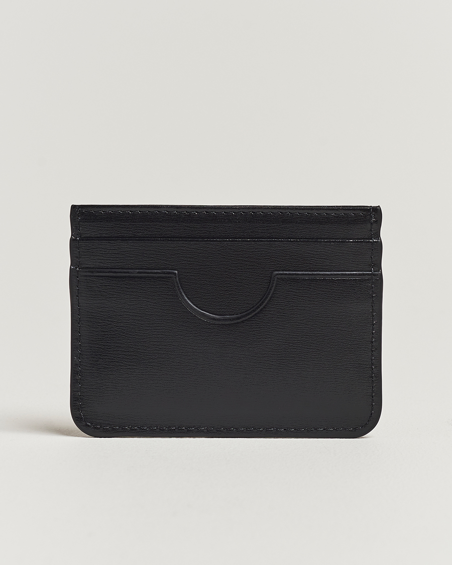 Uomini | Contemporary Creators | AMI | Tonal Logo Leather Cardholder Black