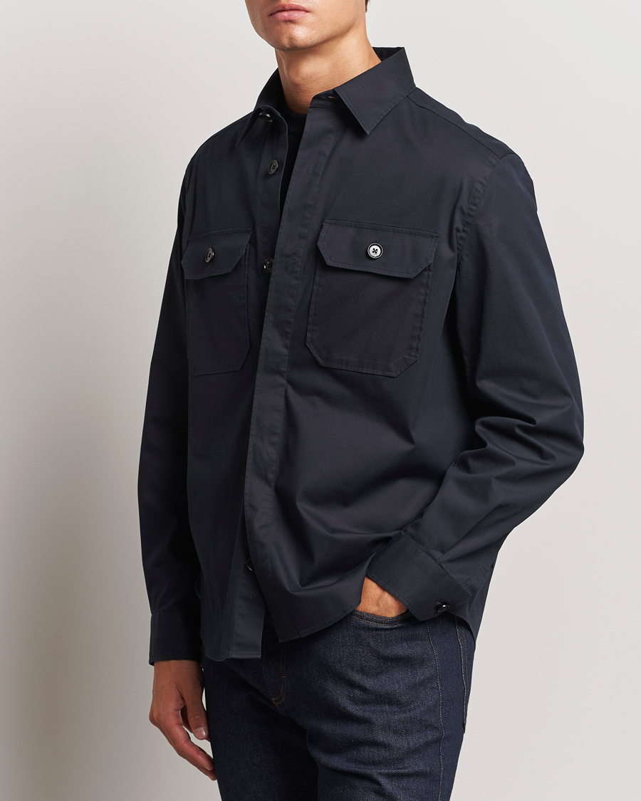 Uomini |  | Zegna | Cotton Overshirt Navy