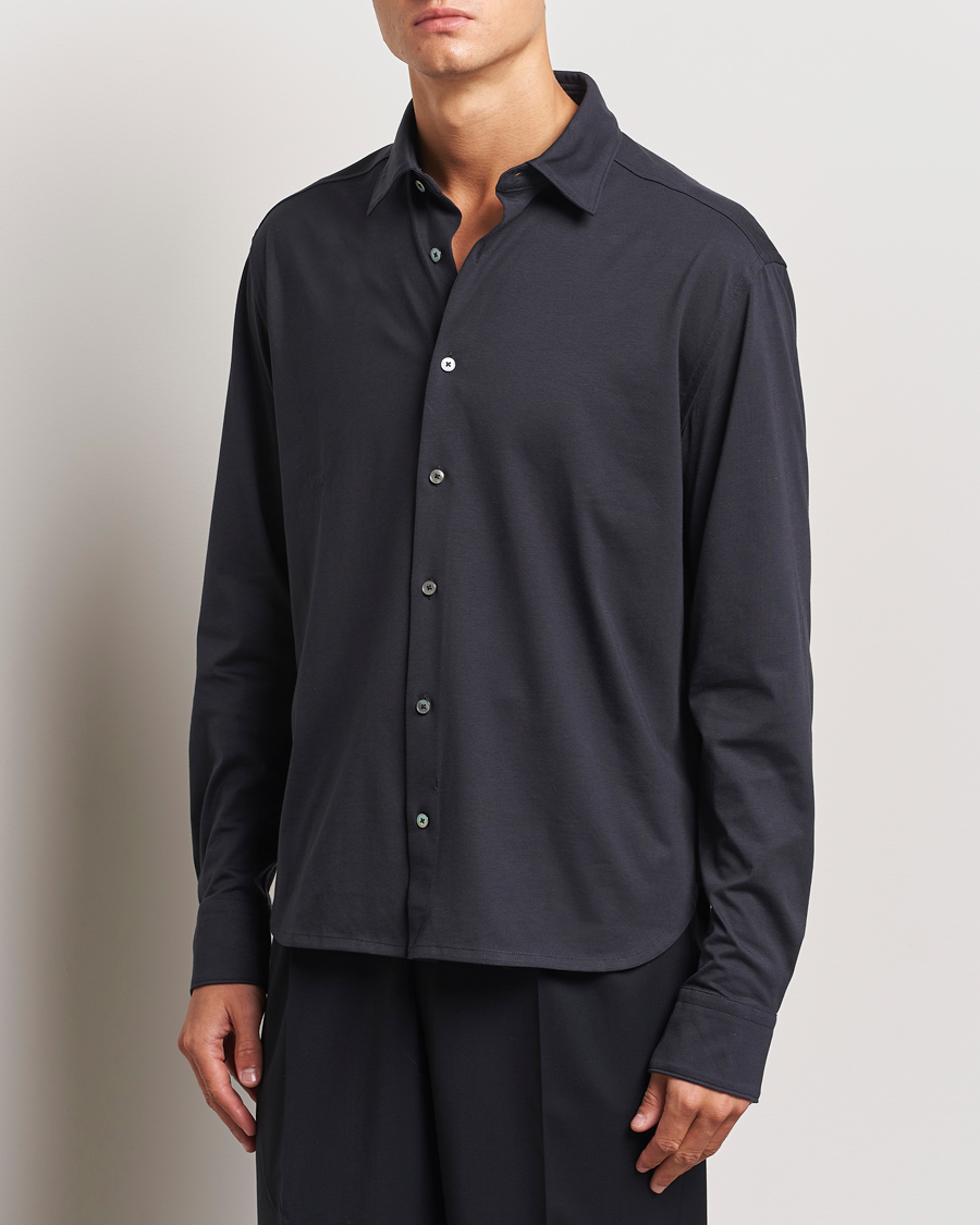 Uomini | Polo | Zegna | Cotton Jersey Shirt Navy