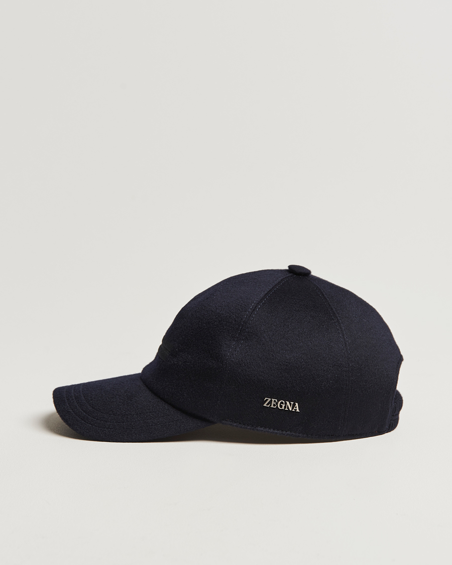 Uomini | Cappelli con visiera | Zegna | Cashmere Baseball Cap Navy