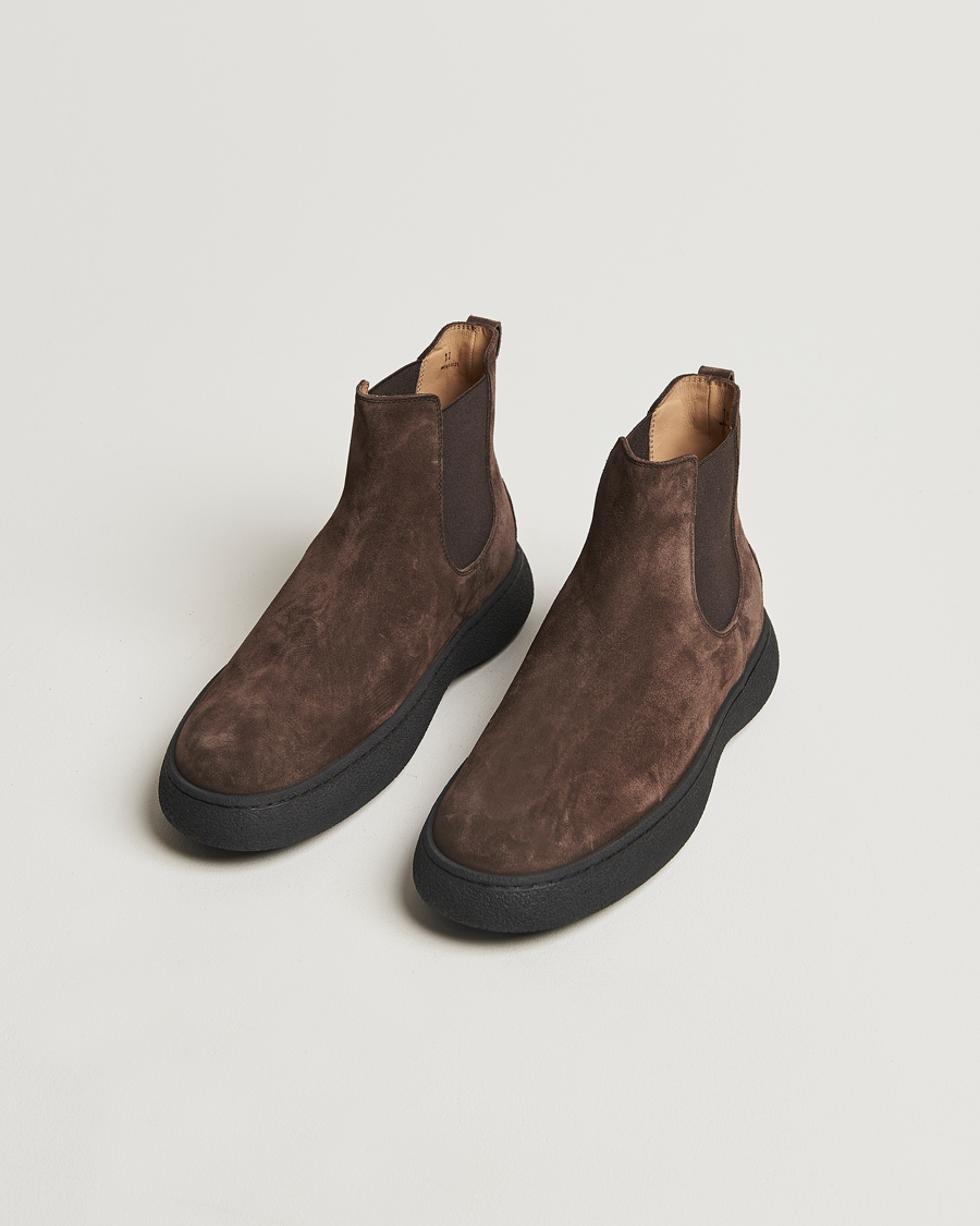 Uomini |  | Tod\'s | Gommino Chelsea Boots Dark Brown Suede