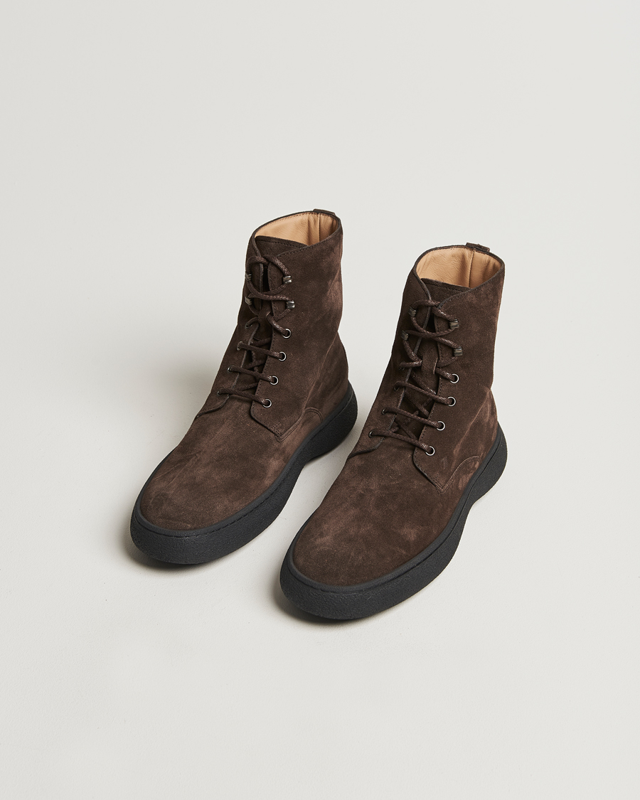 Uomini | Scarpe scamosciate | Tod\'s | Gommino Winter Boots Dark Brown Suede