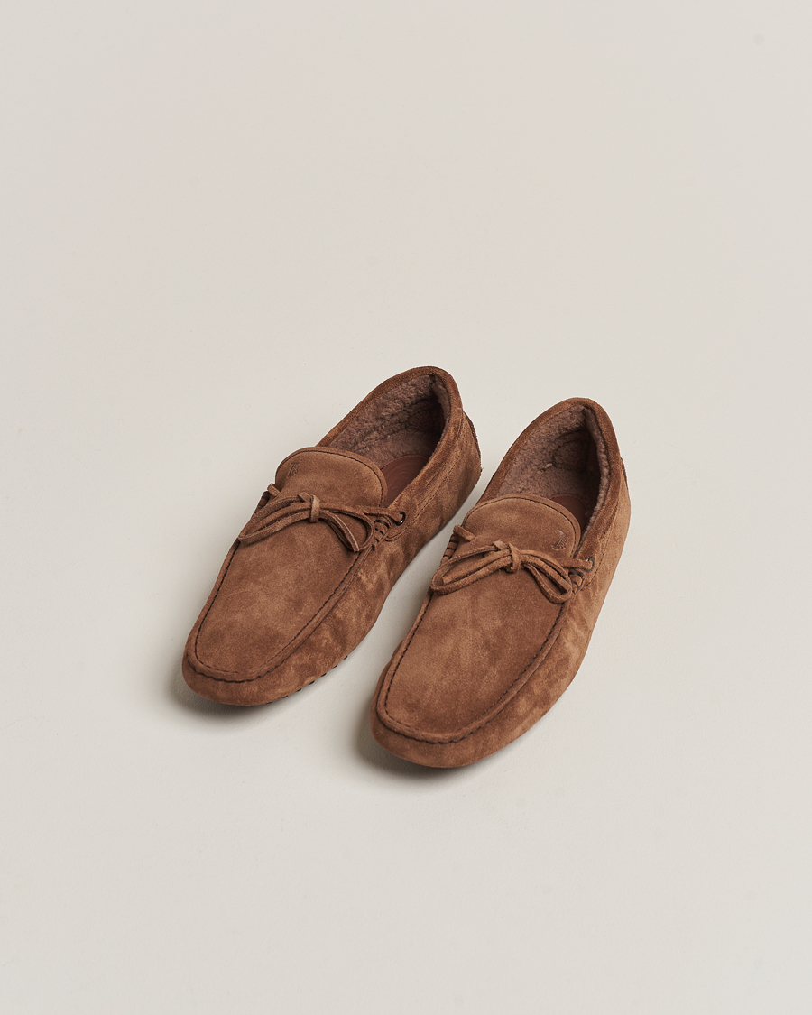 Uomini | Mocassini | Tod\'s | Winter Shearling Gommino Brown Suede