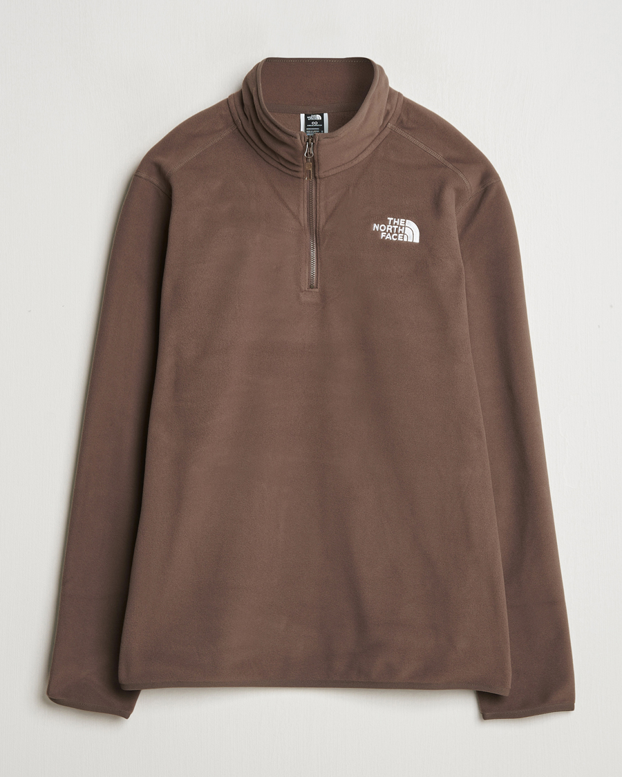 Uomini | Maglieria | The North Face | 100 Glacier Fleece 1/4 Zip Dark Brown
