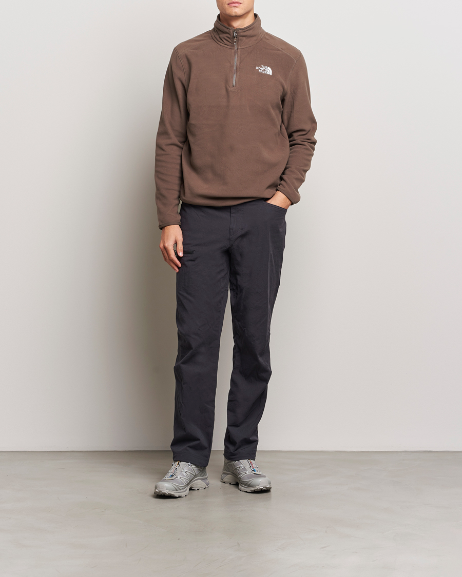 Uomini | Maglieria | The North Face | 100 Glacier Fleece 1/4 Zip Dark Brown