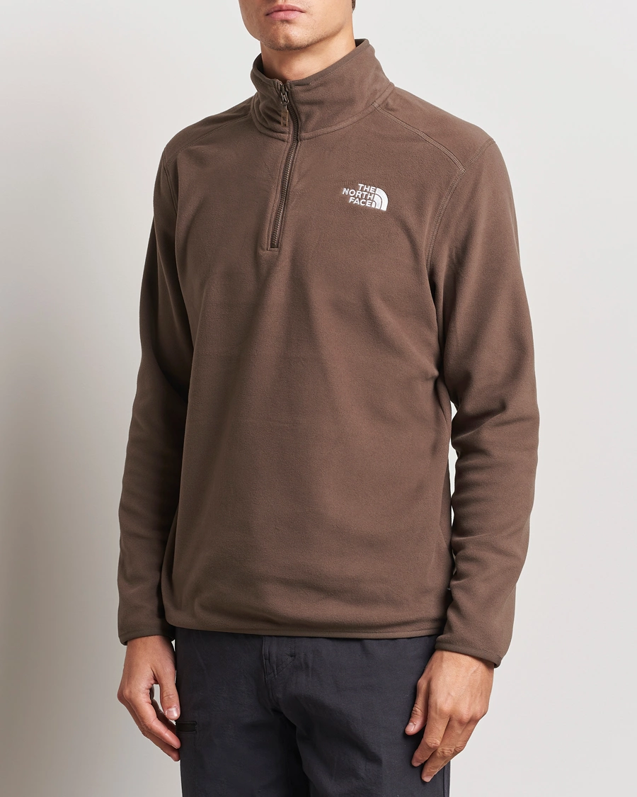 Uomini | Maglieria | The North Face | 100 Glacier Fleece 1/4 Zip Dark Brown