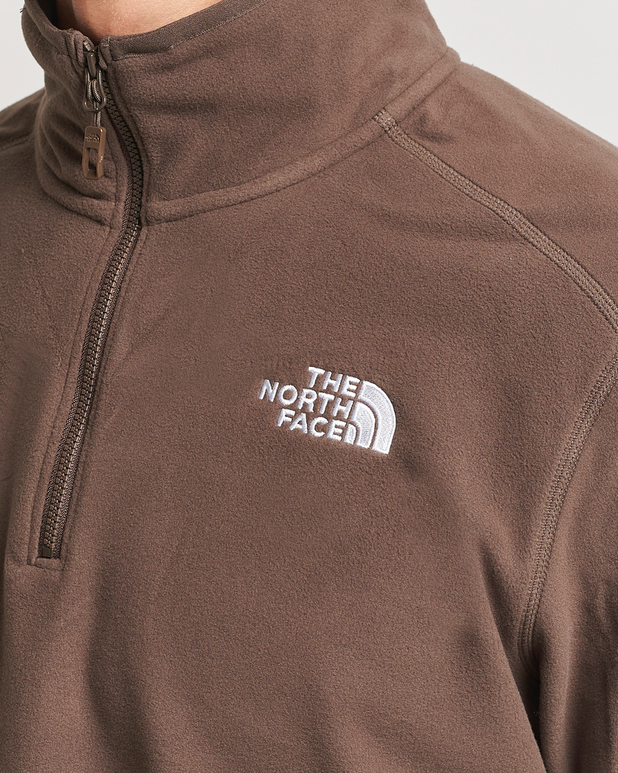 Uomini | Maglieria | The North Face | 100 Glacier Fleece 1/4 Zip Dark Brown