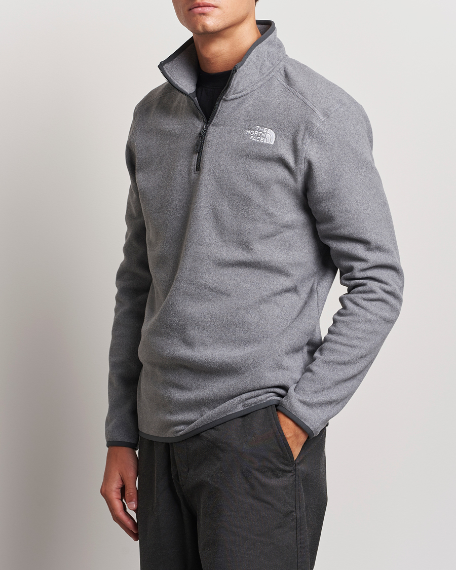 Uomini | Maglieria | The North Face | 100 Glacier Fleece 1/4 Zip Grey Heather