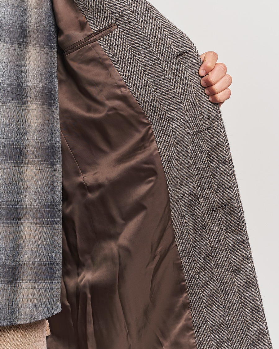 Uomini | Giacche | Auralee | Wool Tweed Chesterfield Coat Khaki