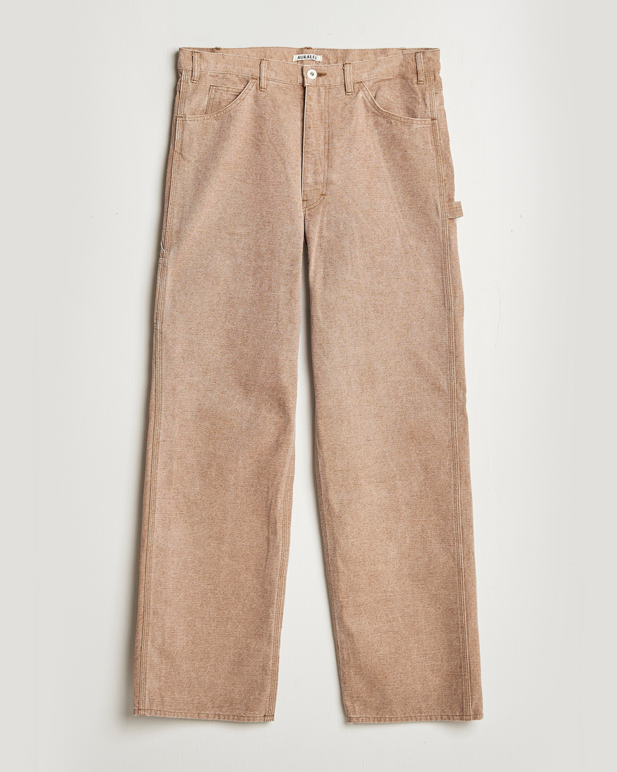 Uomini | Pantaloni | Auralee | Washed Canvas Pants Light Brown