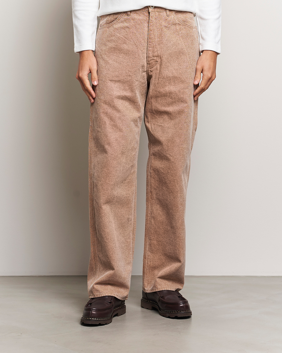 Uomini | Pantaloni casual | Auralee | Washed Canvas Pants Light Brown